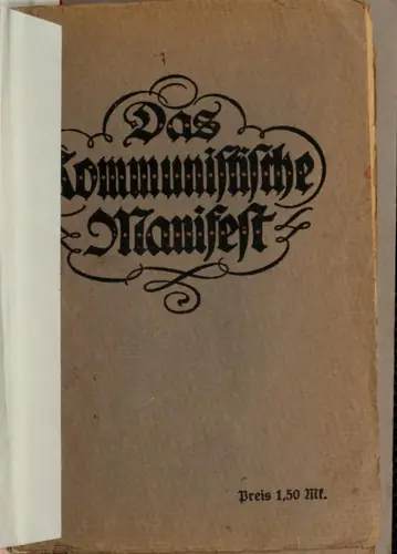 Cover of Manifest der Kommunistischen Partei by Karl Marx