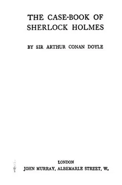 The Case-Book of Sherlock Holmes cover
