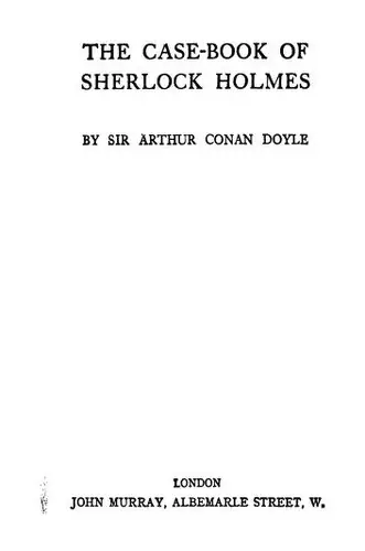 Cover of The Case-Book of Sherlock Holmes by Arthur Conan Doyle